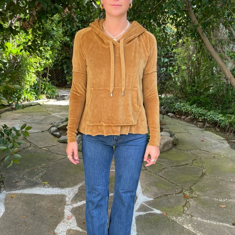 NSF cropped velvet sweater